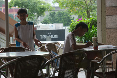 Outside McDonald, Great World City