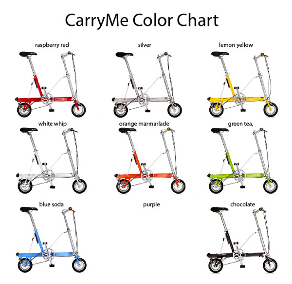 9 colors of CarryMe